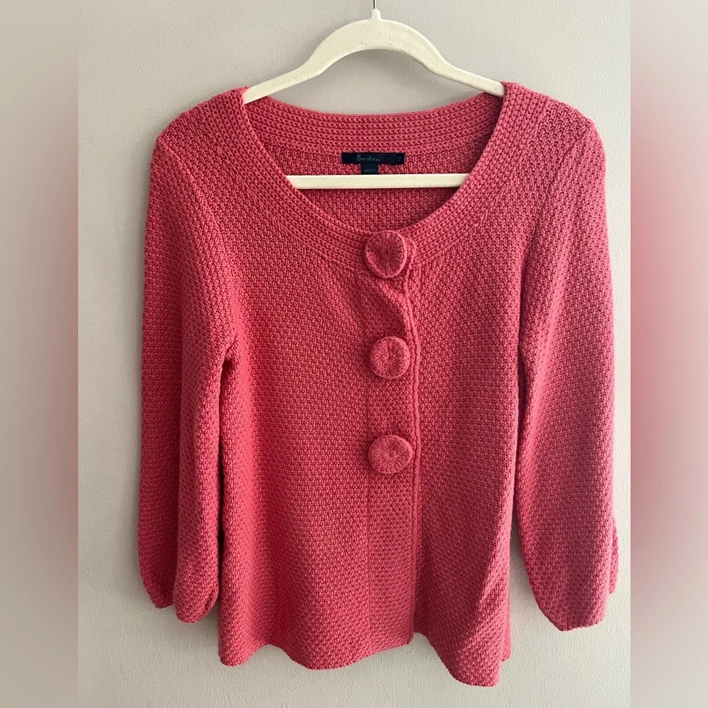 Boden salmon color cardigan sweater size 12 - Picture 1 of 9